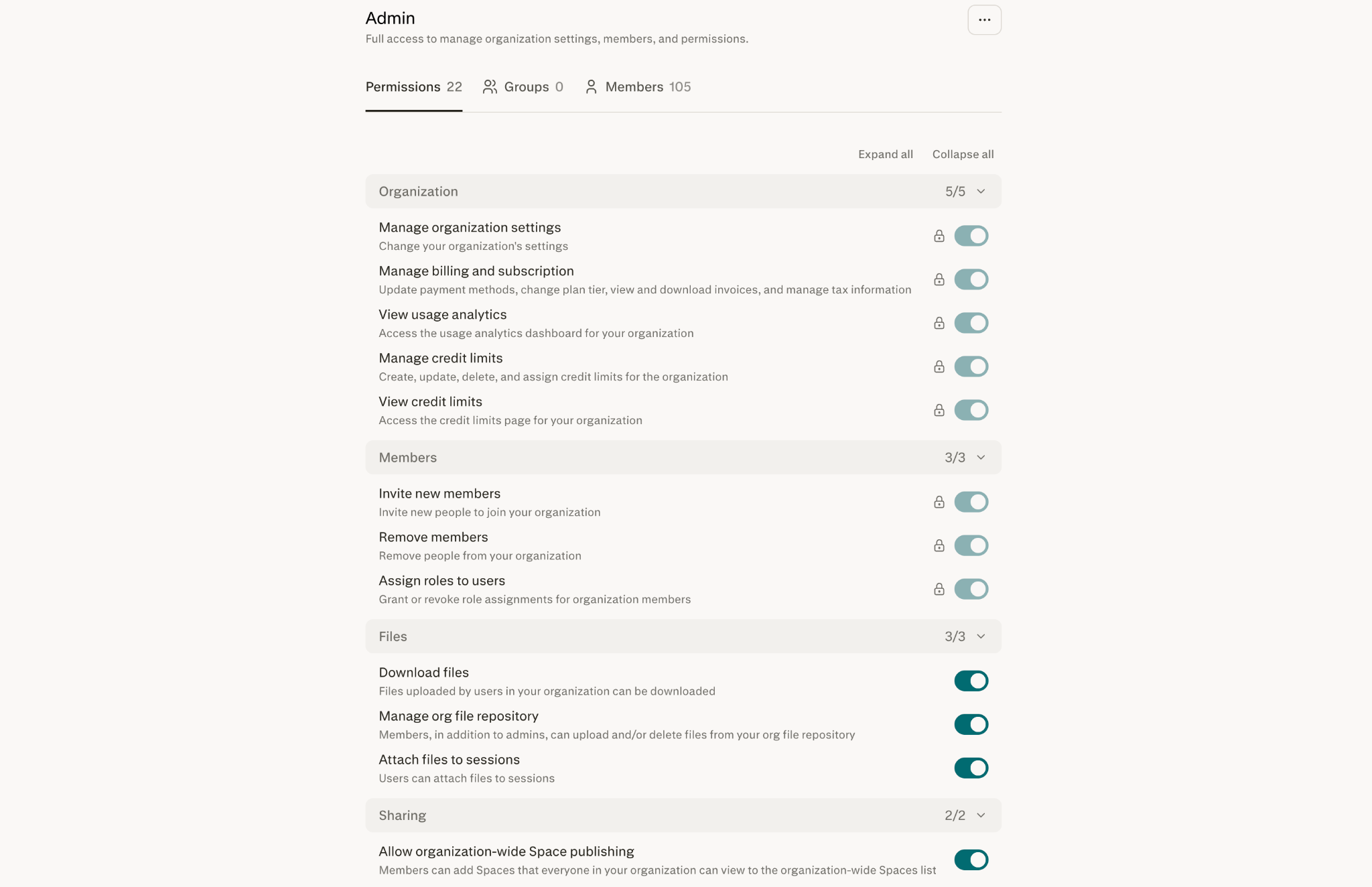 Edit a role's permissions in Roles & Permissions
